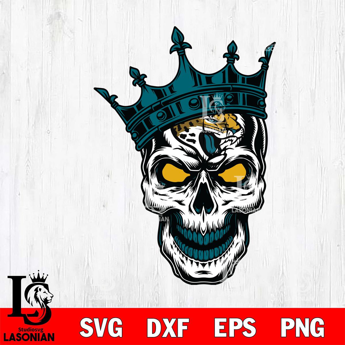 Jacksonville Jaguars Badass King Skull Svg Lasoniansvg