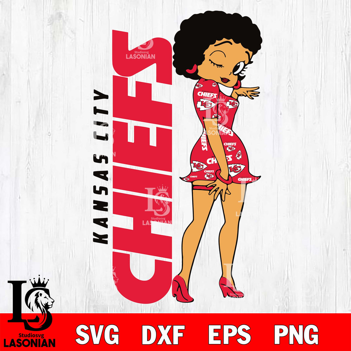 Betty Boop Kansas City Chiefs SVG PNG EPS DXF - Kansas City Chiefs SVG PNG