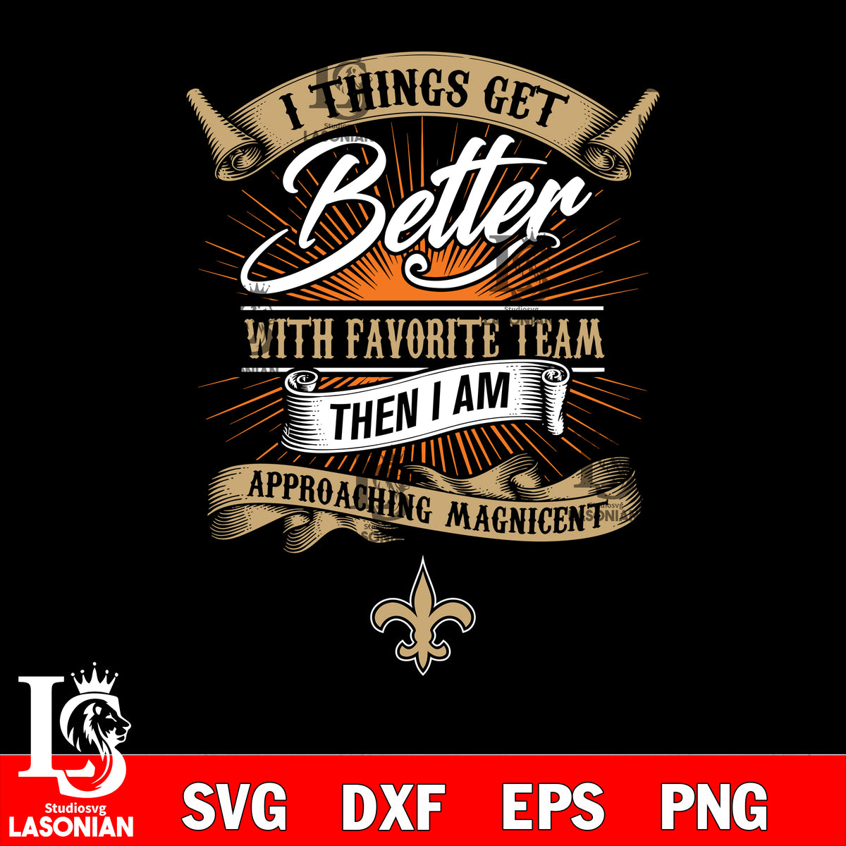 New Orleans Saints Team Logo Silhouette NFL SVG Cut File for Cricut Digital  Download