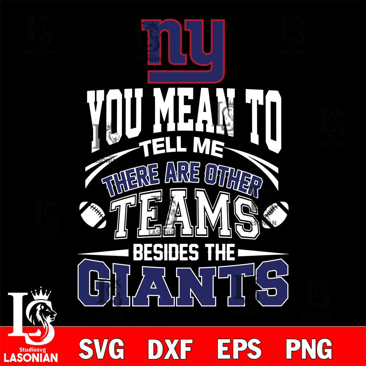 New York Giants NFL Team Silhouette SVG