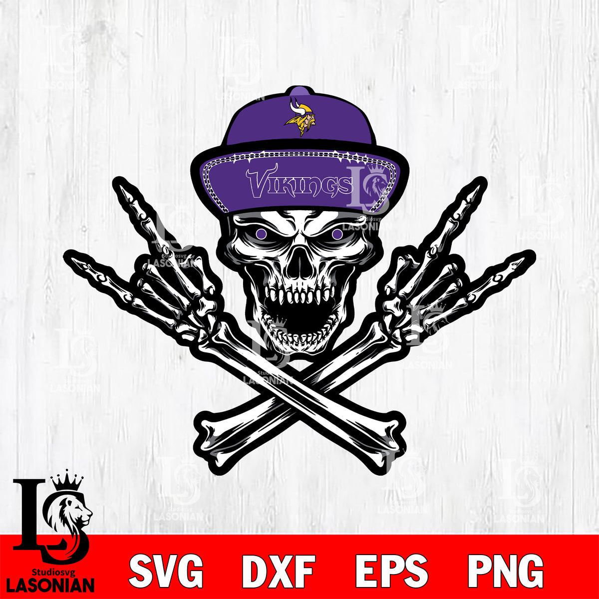 Skull Minnesota Vikings svg, digital download - Inspire Uplift