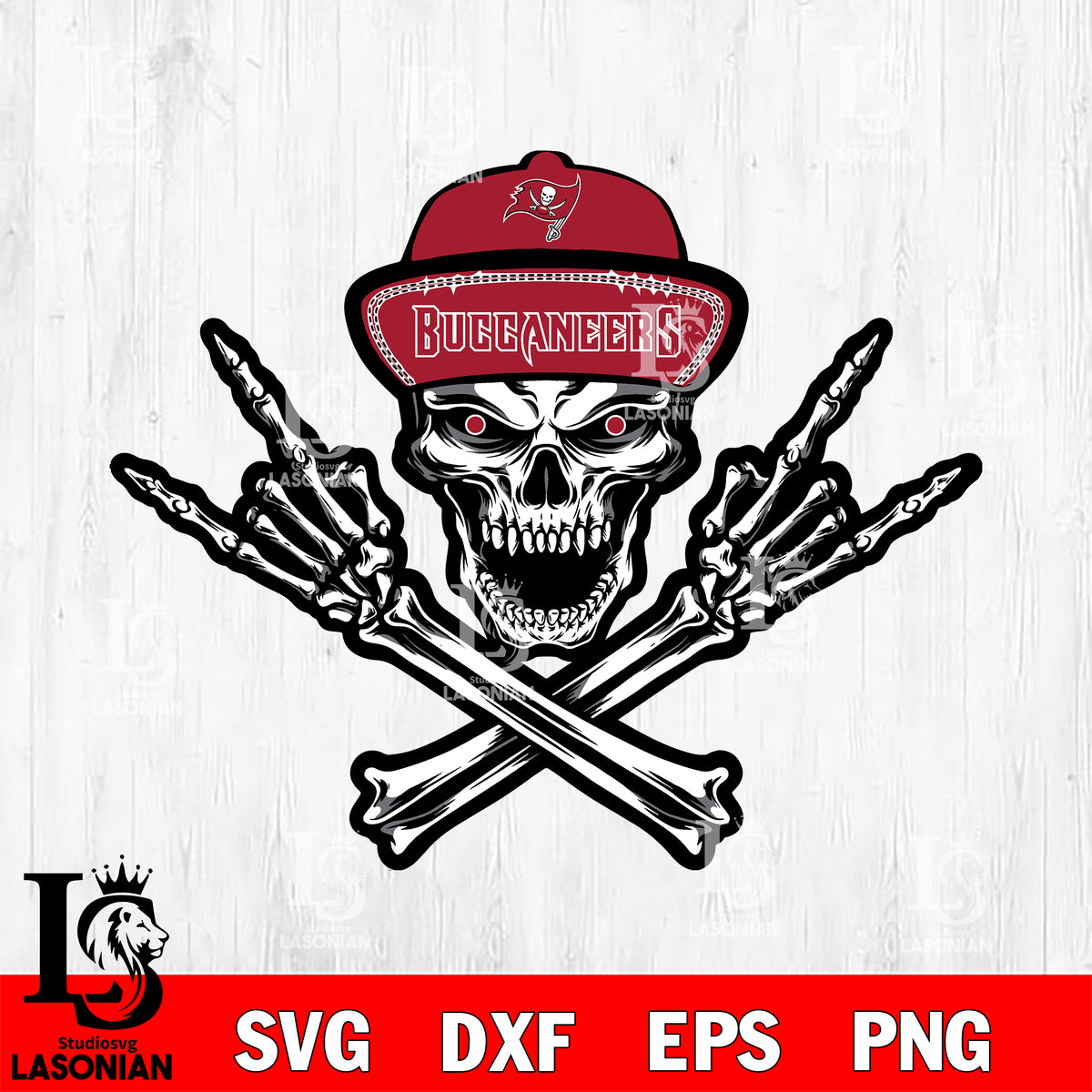 Tampa Bay Buccaneers Skull Logo svg, nfl svg, eps, dxf, png