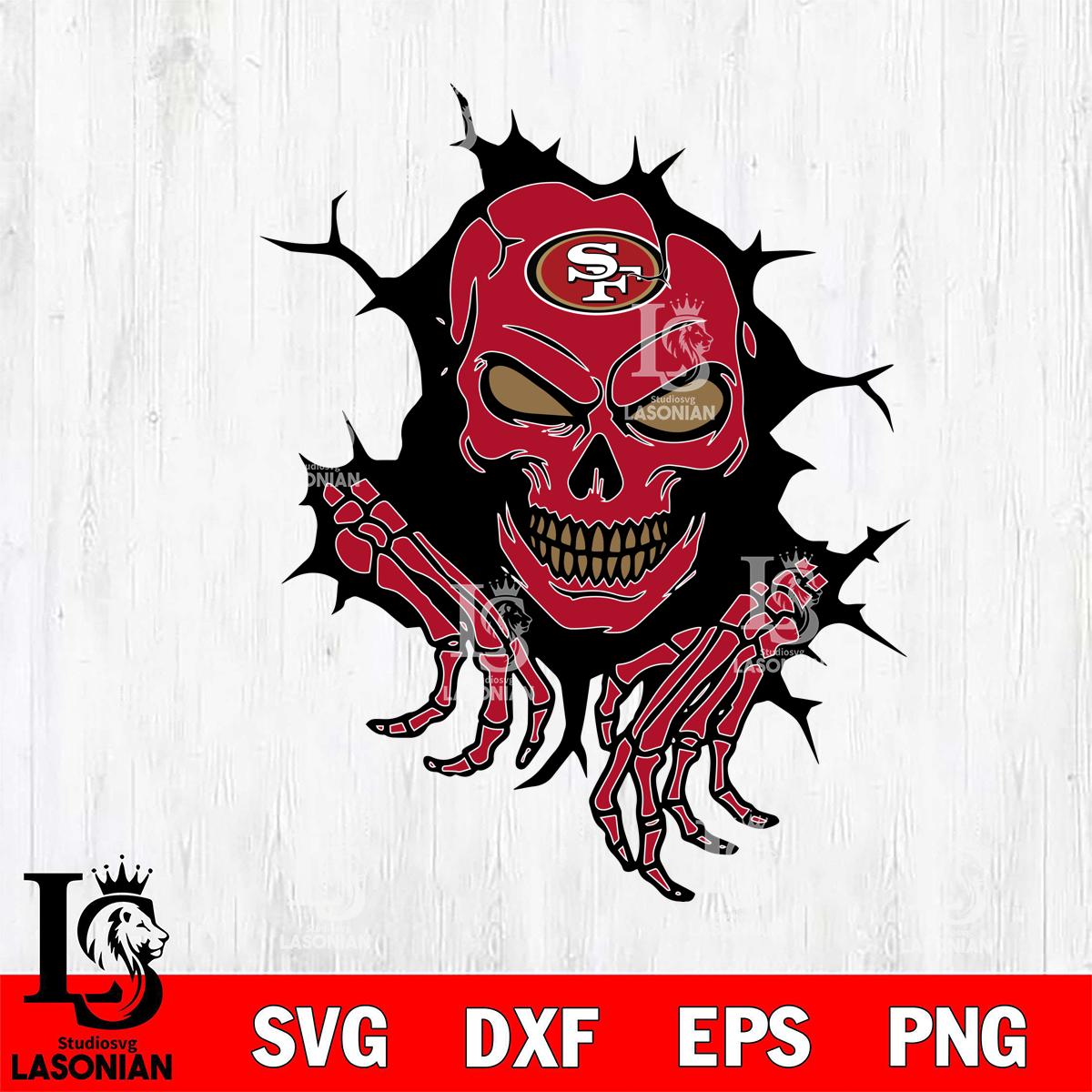 San Francisco 49ers Ferocious Skull Svg – Lasoniansvg