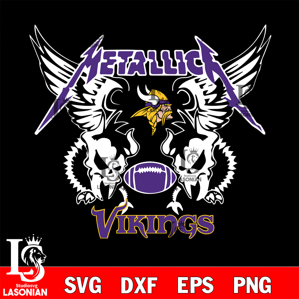 metallica Minnesota Vikings svg eps dxf png file, digital download , I –  lasoniansvg