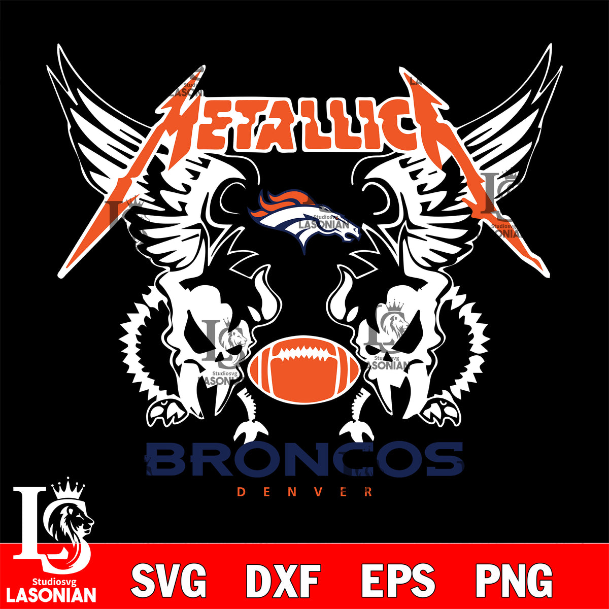 Denver Broncos 3D Personalized Gift, Custom Name Number Metallica