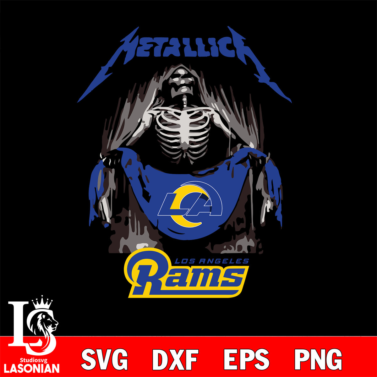 Custom Name And Number Metallica Band Los Angeles Rams NFL Flag