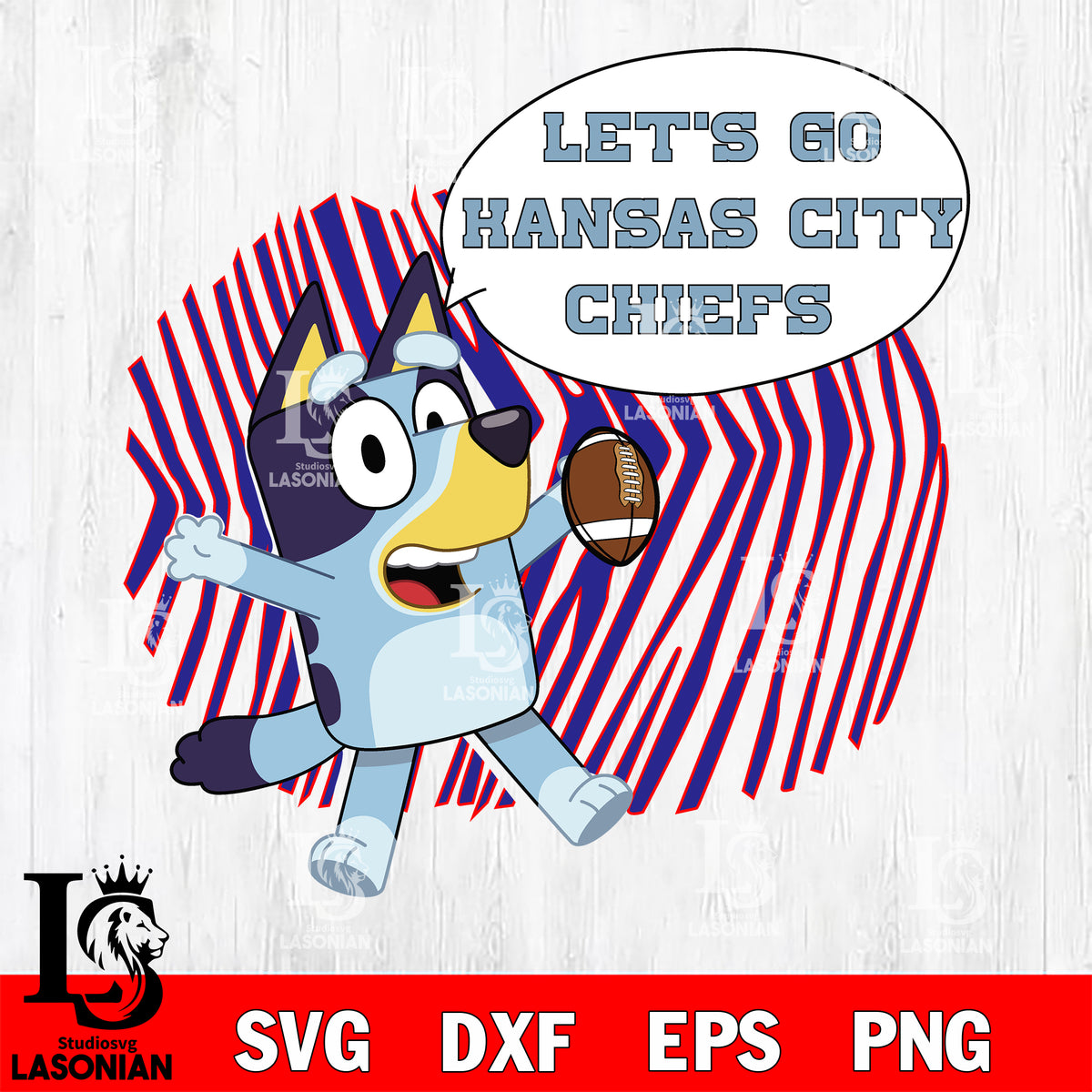 Bluey Kansas City Royals Baseball SVG PNG DXF EPS