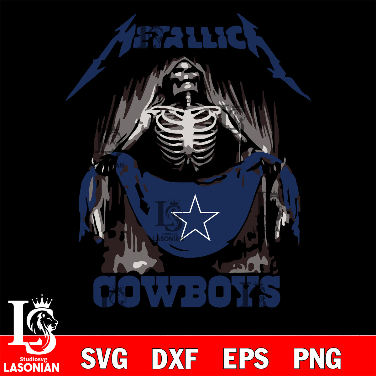 metallica Dallas Cowboys svg eps dxf png file, digital download , Inst –  lasoniansvg