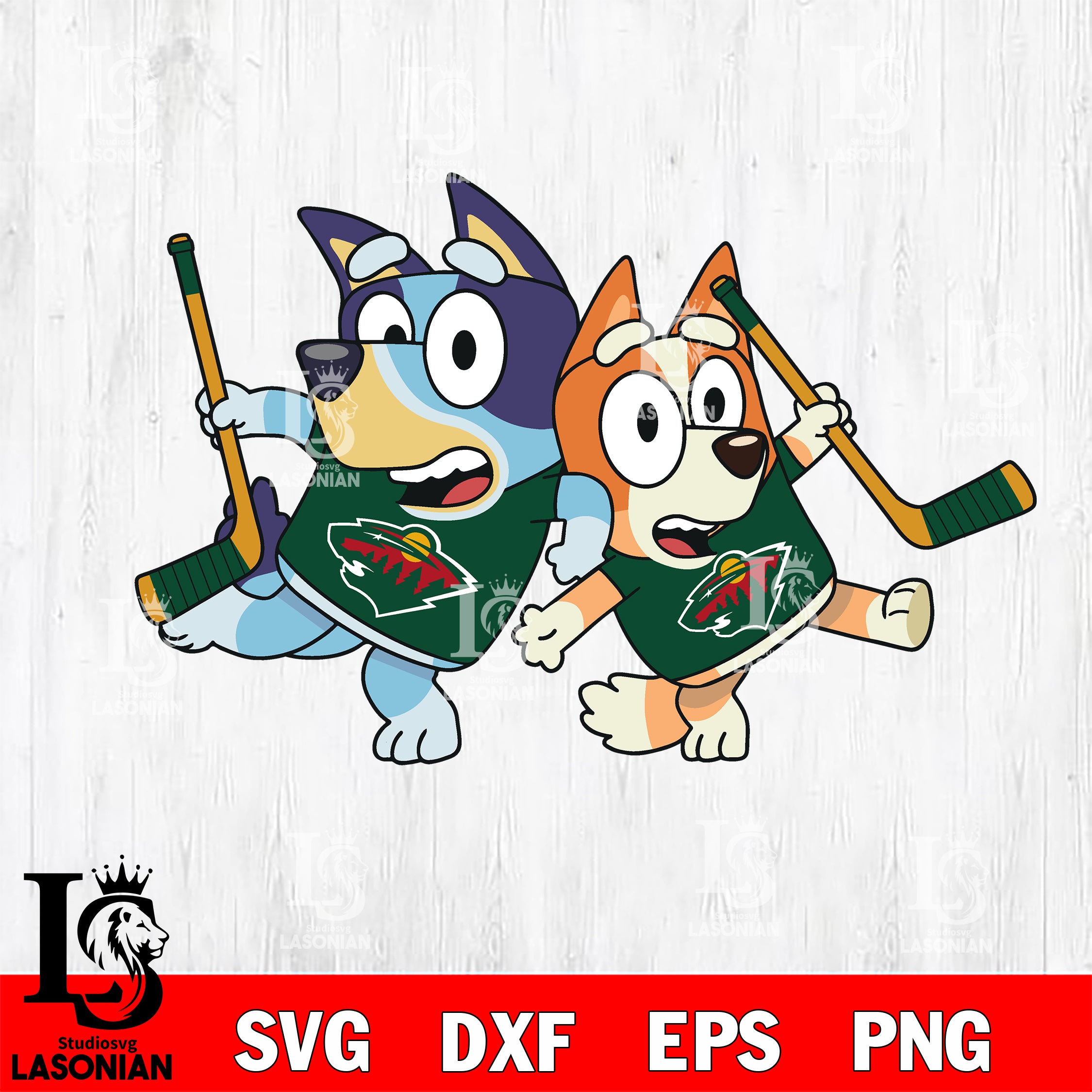 Bluey Minnesota Wild Svg Dxf Eps Png File, Digital Download , Instant 