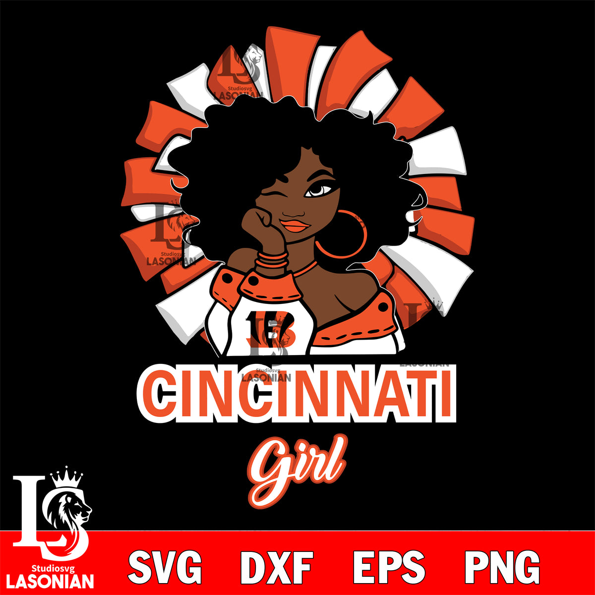 Bengals Girl svg, Football svg, png, dxf, svg files for cricut, shirt svgs,  vinyl cut file, iron on, sublimination