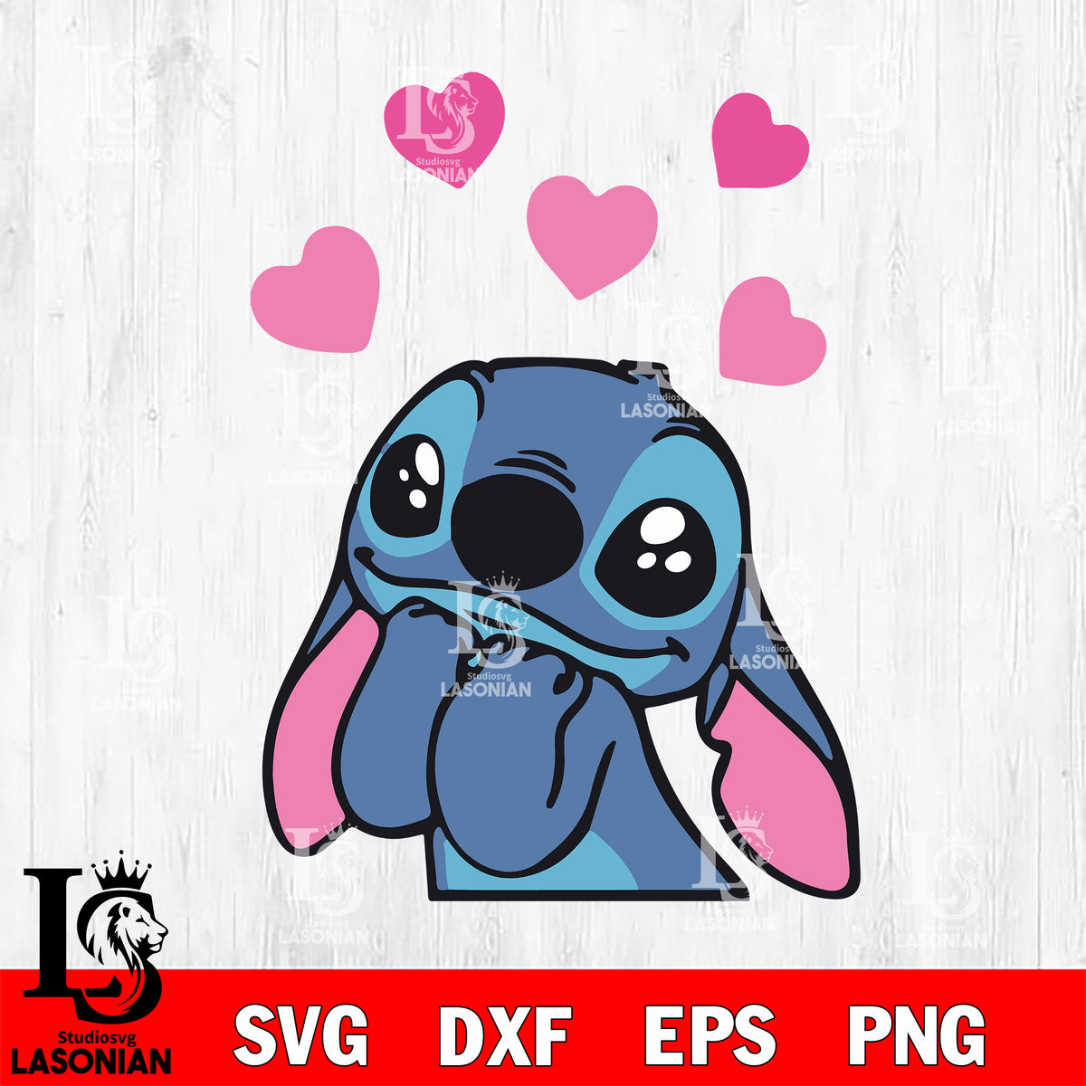 Stitch Valentine Svg Eps Dxf Png File Digital Downloadinstant Downlo Lasoniansvg 2545