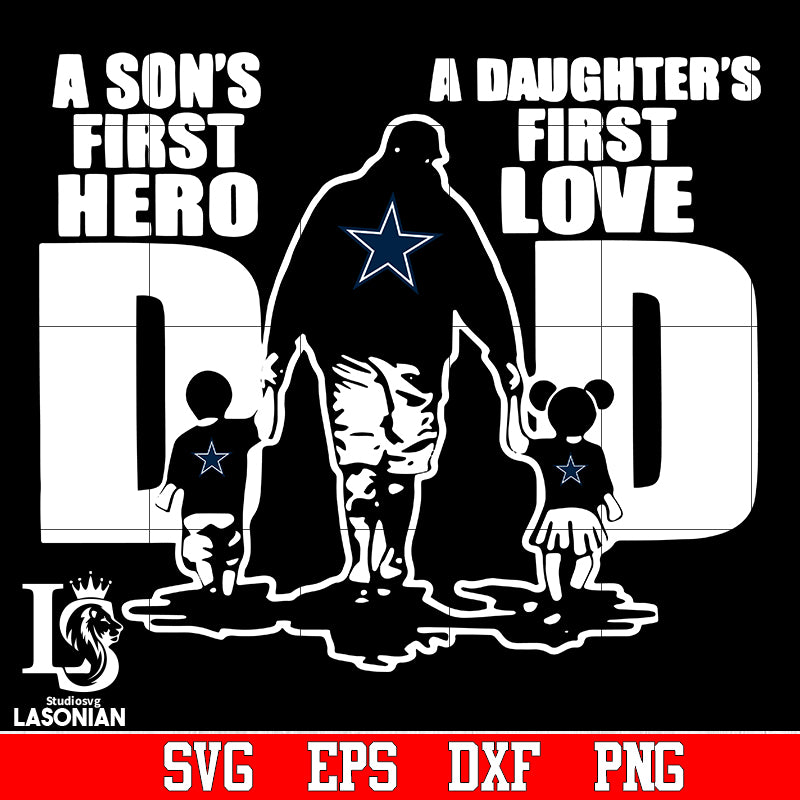 Printable Best Dad Ever Dallas Cowboys Shirt Template DIY