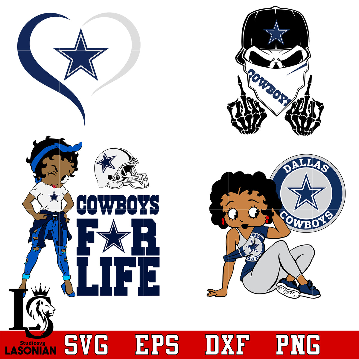 Dallas Cowboys for Life T-shirt Design SVG Cut File for Cricut Digital  Download