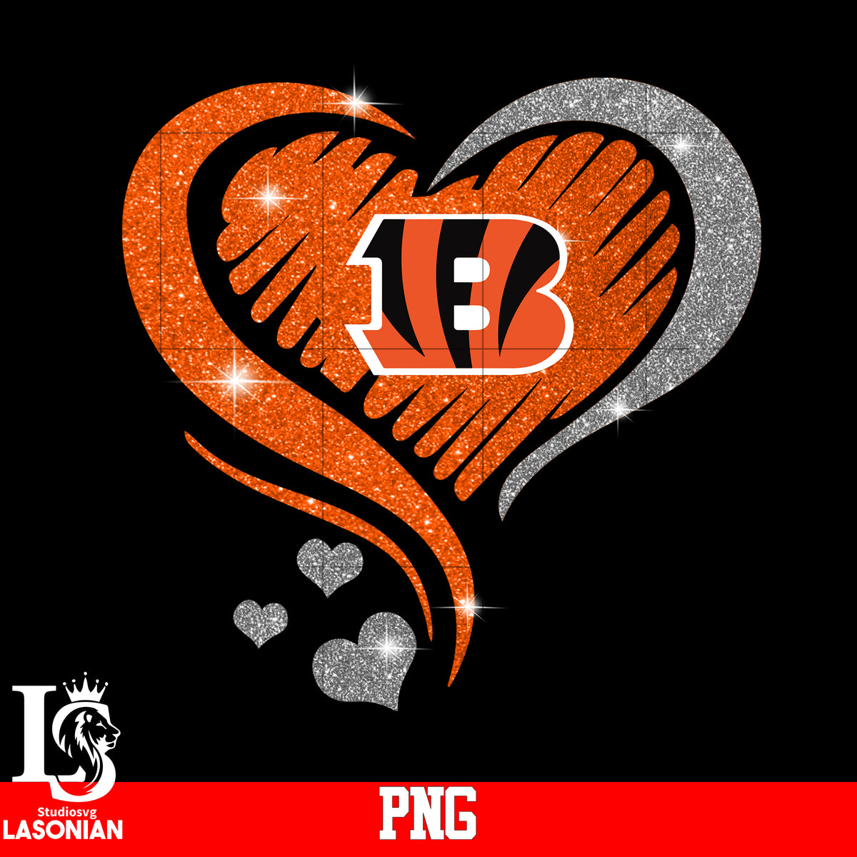 Cincinnati Bengals Logo, Cincinnati Bengals Heart NFL Svg Dxf Eps Png –  lasoniansvg