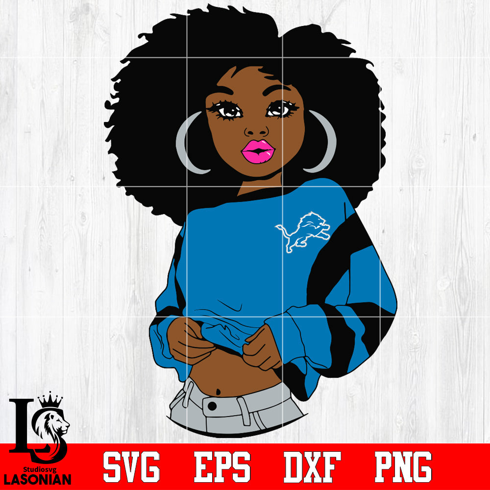 Detroit Lions Betty Boop Nfl Girl, Svg Png Dxf Eps Designs Download - free  svg files for cricut