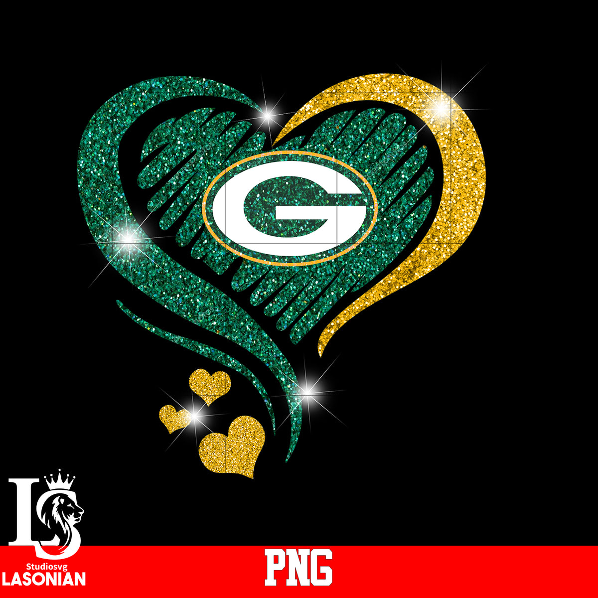 Packers Heart SVG PNG DXF, Love Packers SVG