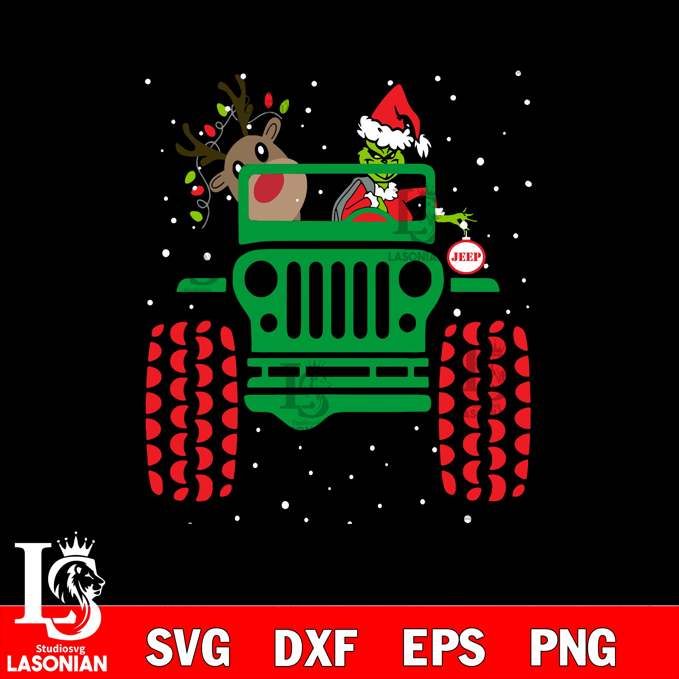 Grinch Drive Jeep Svg Grinch Christmas Svg Eps Dxf Png File Lasoniansvg