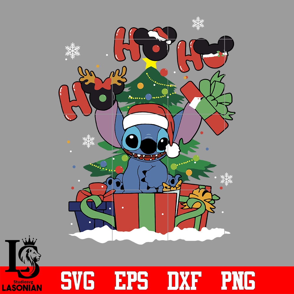 Stitch Christmas Svg, Lilo and Stitch Svg, Christmas Cartoon Svg