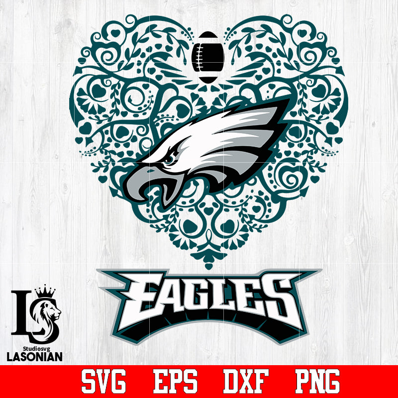 Philadelphia Eagles Heart Svg Png online in USA
