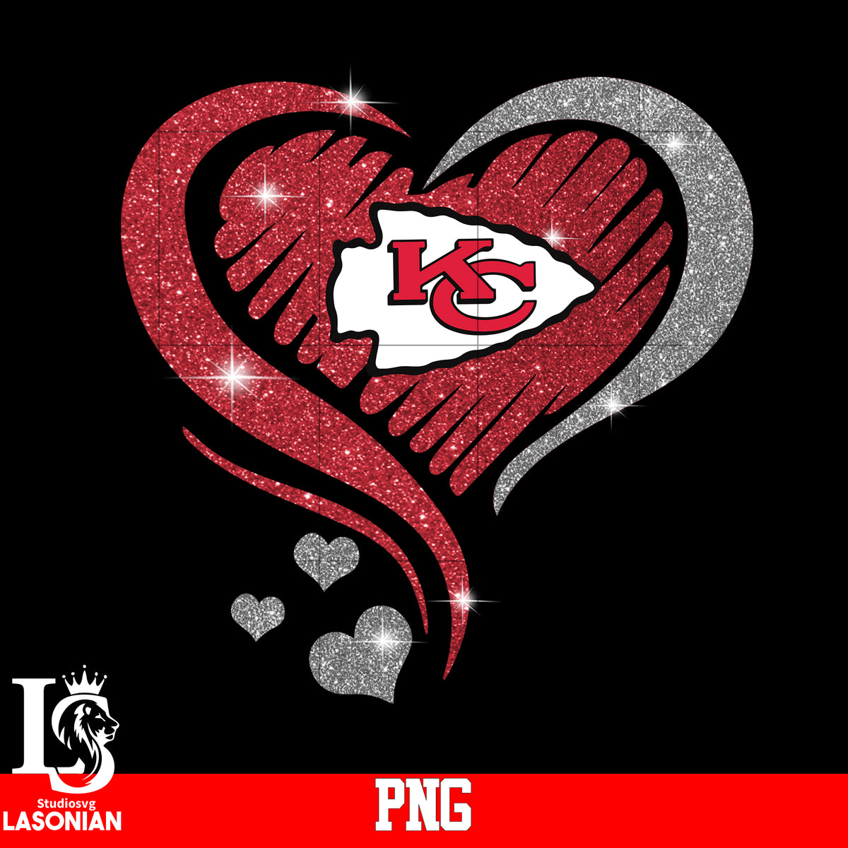 KANSAS CITY CHIEFS NFL HEART SVG, PNG, DXF - Movie Design Bundles