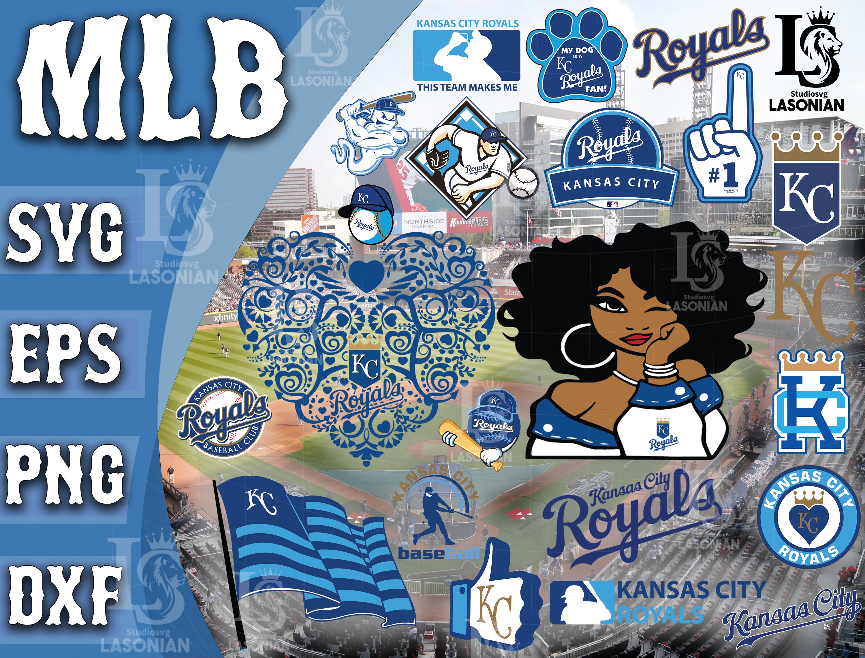 Kansas City Baseball SVG PNG DXF, Royals SVG