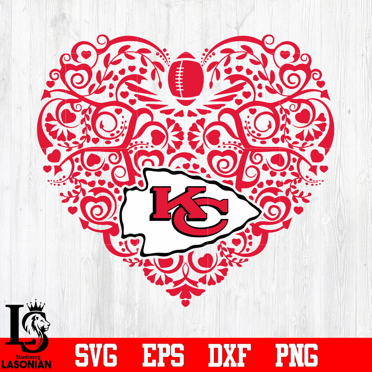 KC Heart Arrowhead Kc Chiefs logo SVG Graphic Designs Files