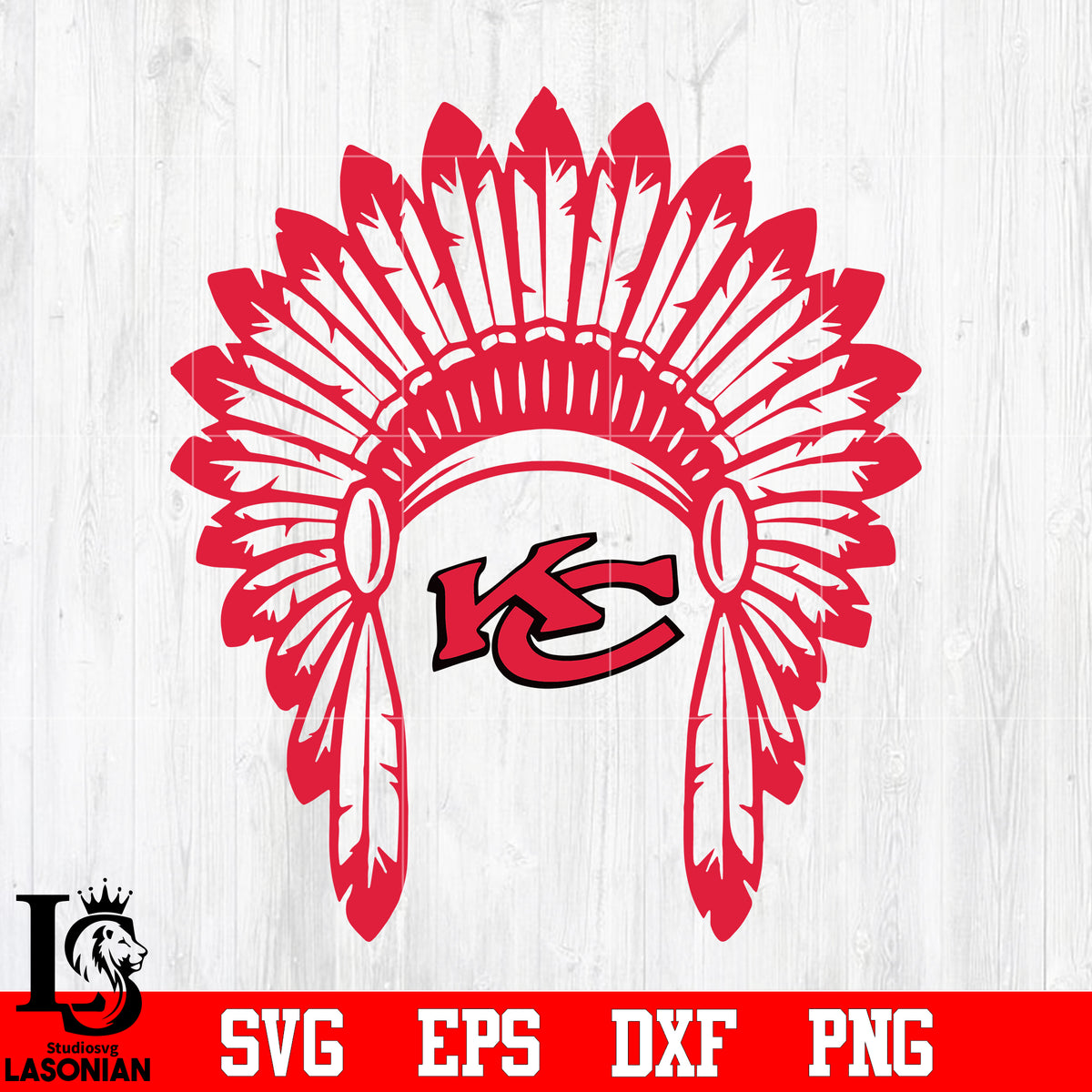 Kc Chiefs Headdress Svg Kansas City Svgkc Chiefs Headdress Svg Eps D Lasoniansvg
