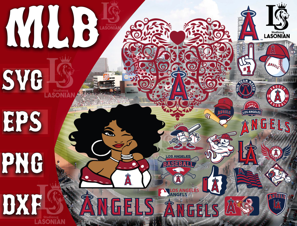 MLB Los Angeles Angels SVG, SVG Files For Silhouette, Los Angeles