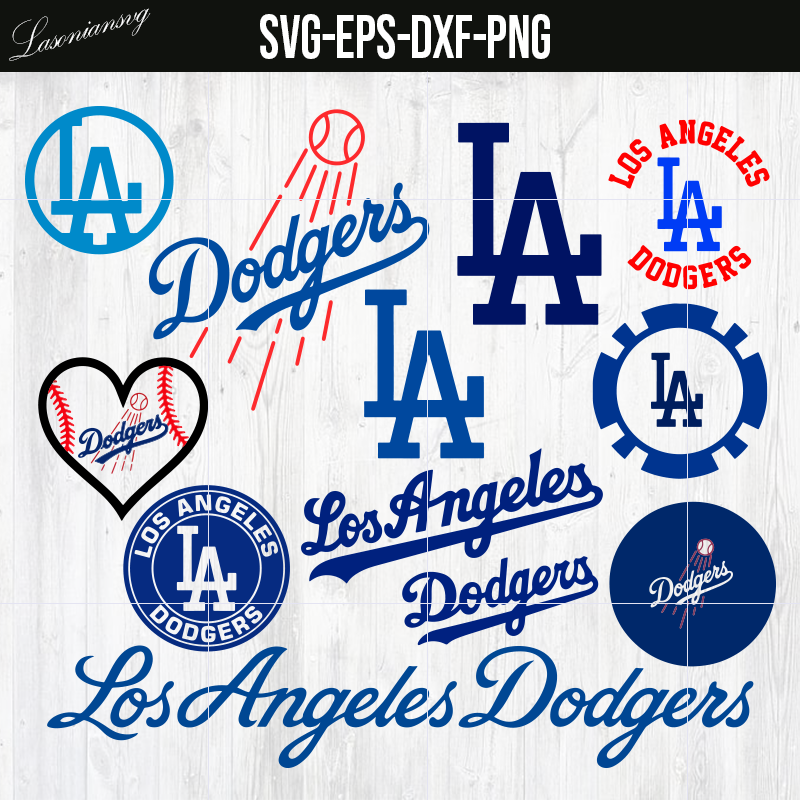 Los Angeles Dodgers Team Svg, Dxf, Eps, Png, Clipart, Silhouette and C
