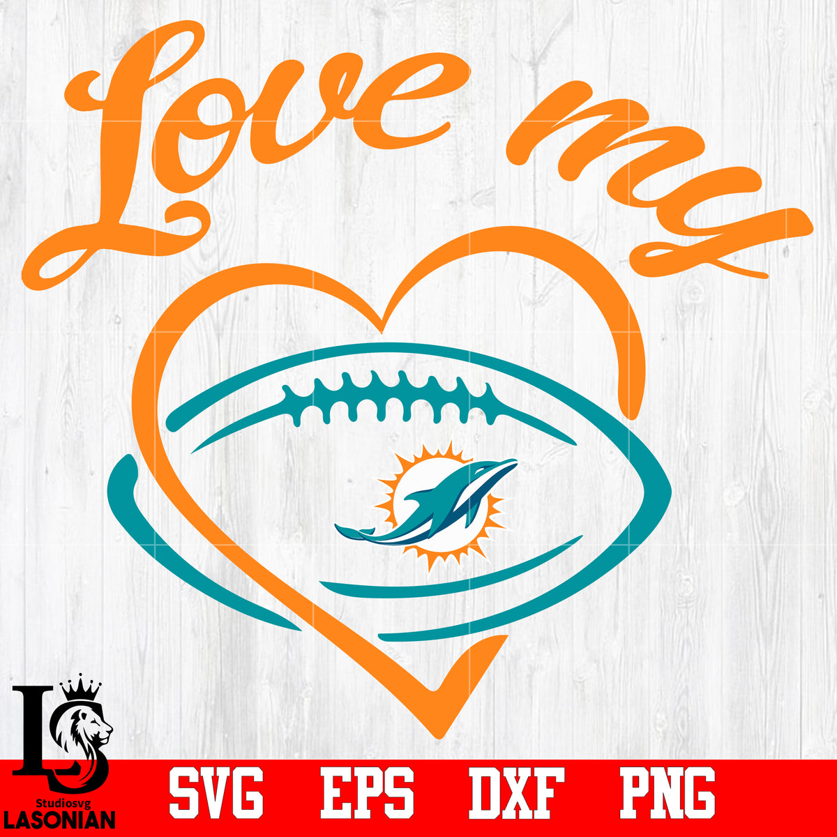 Miami Dolphins SVG • NFL Miami Football Team T-shirt Design SVG