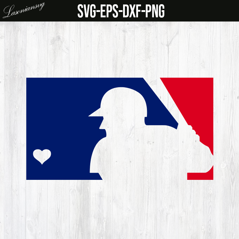 Dodgers Baseball With Heart SVG and PNG Digital Image 