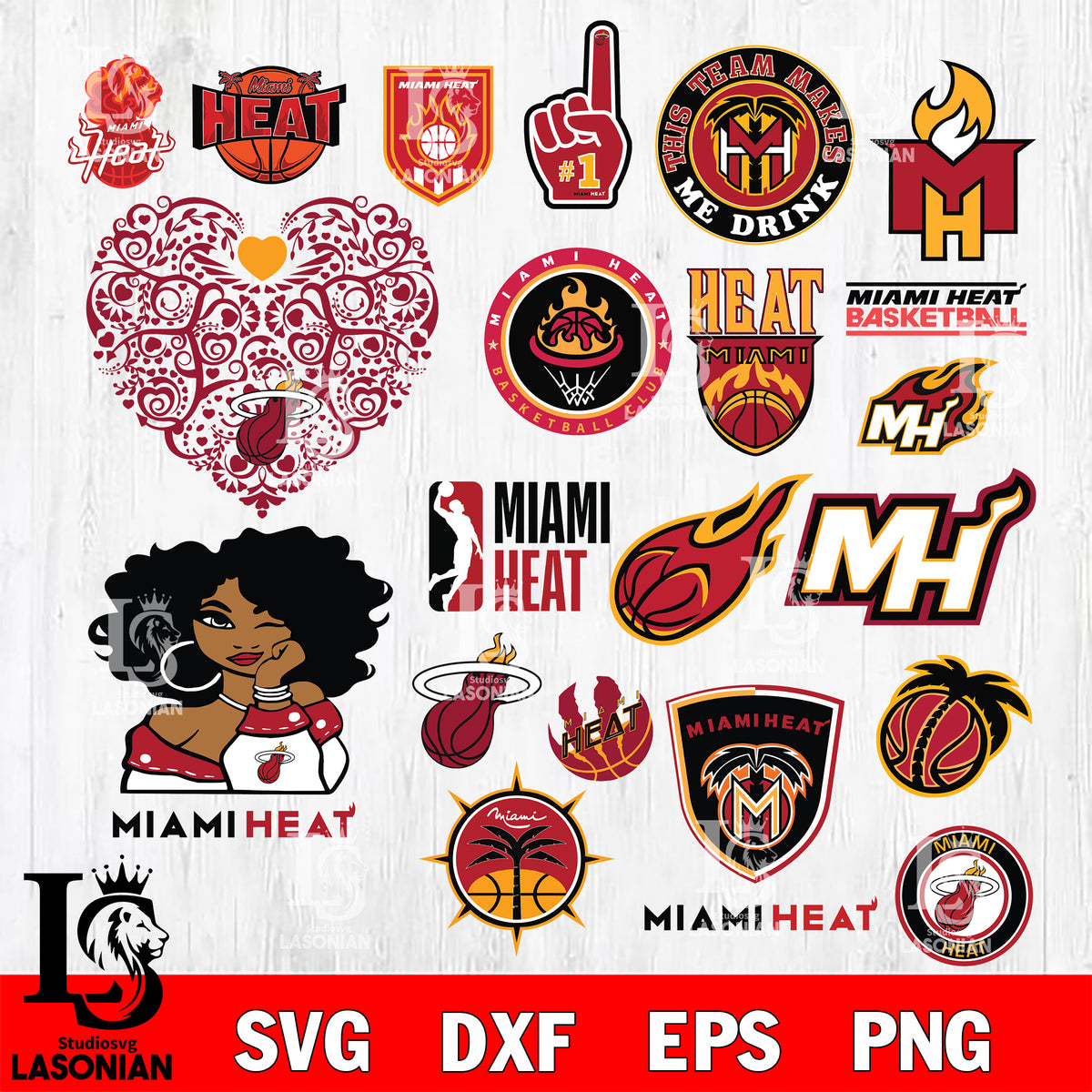 BLUEY MIAMI HEAT svg eps dxf png file, Digital Download, Instant