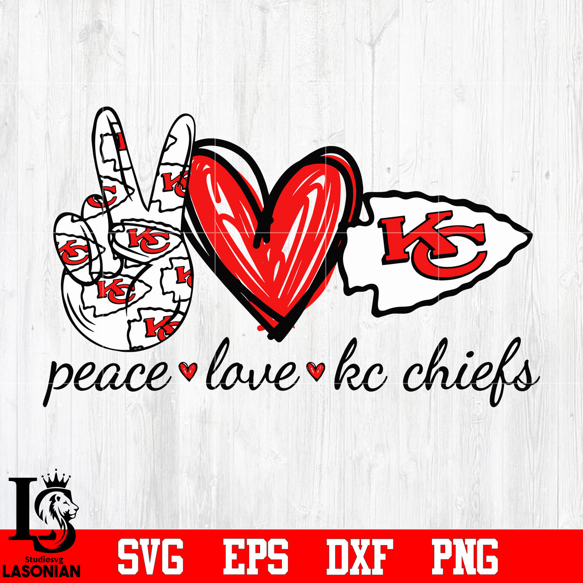 Peace Love KC chiefs svg eps dxf png file – lasoniansvg