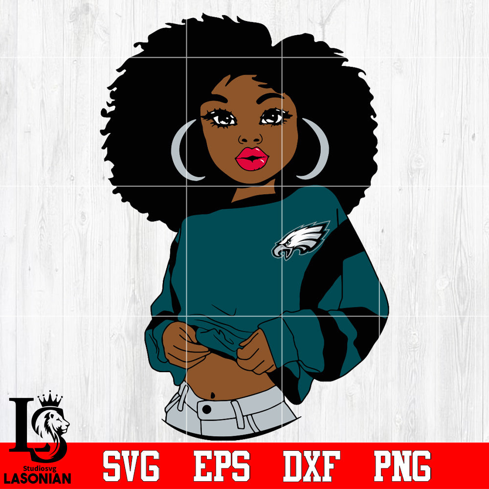 This Girl Loves Eagles Digital DXF, PNG