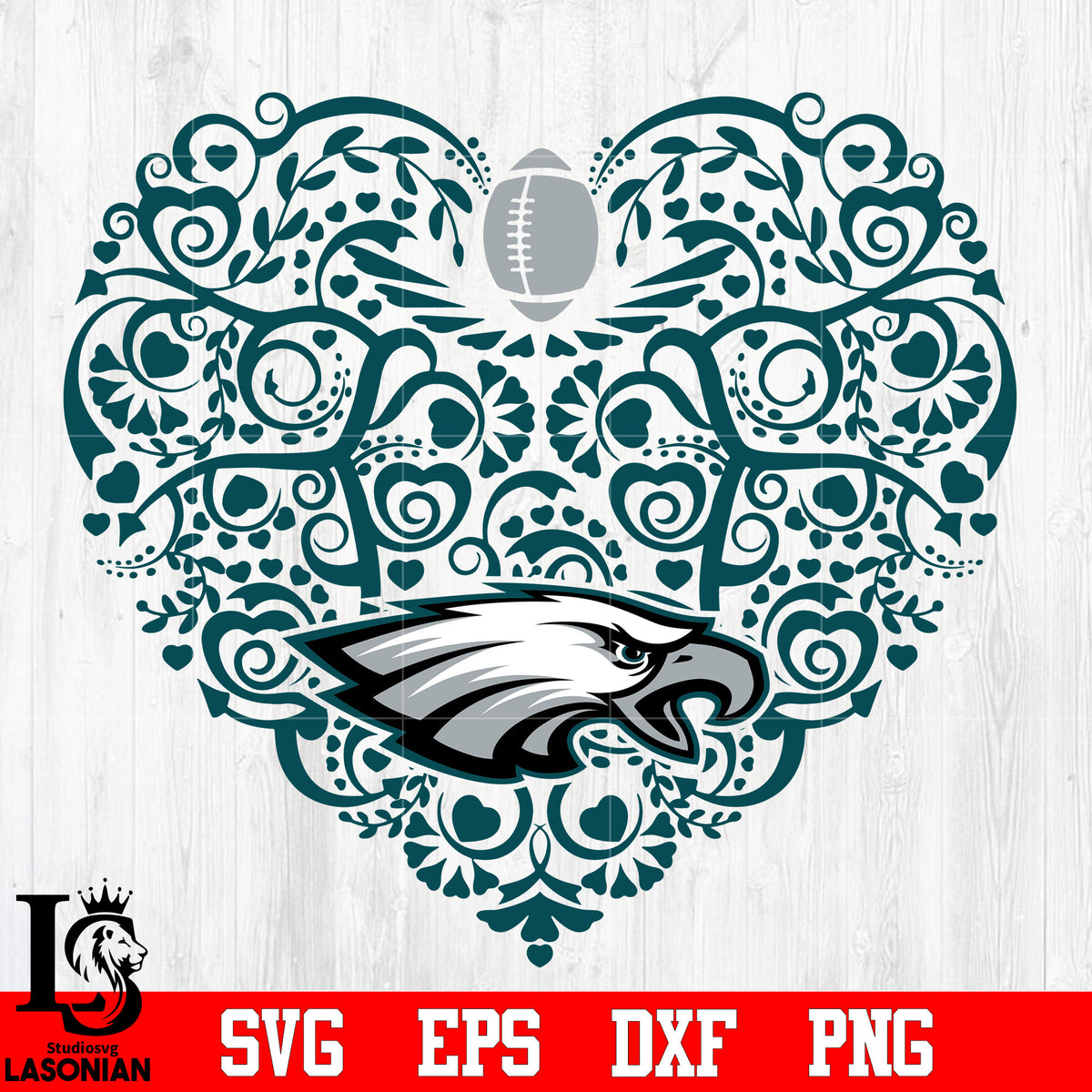 Eagles Heart SVG, Philadelphia Eagles Heart SVG