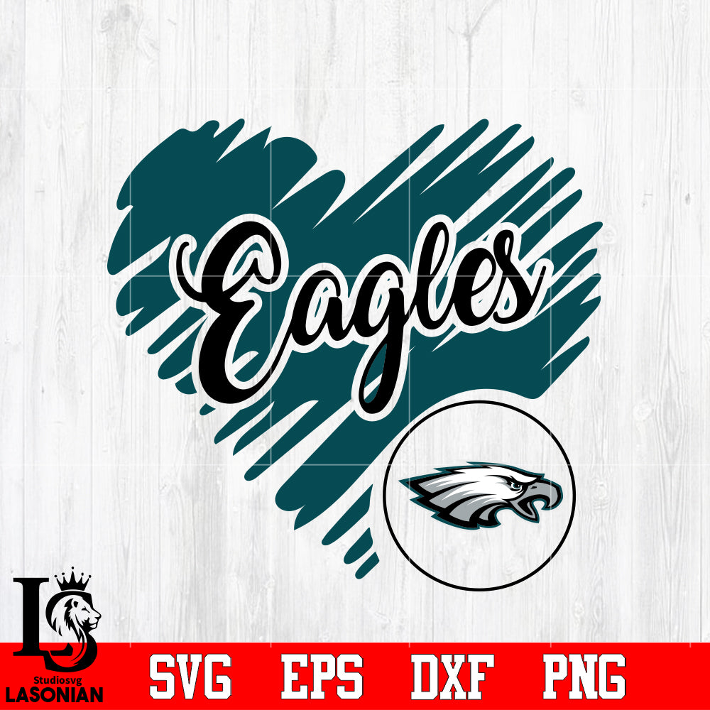Philadelphia Eagles heart PNG file – lasoniansvg