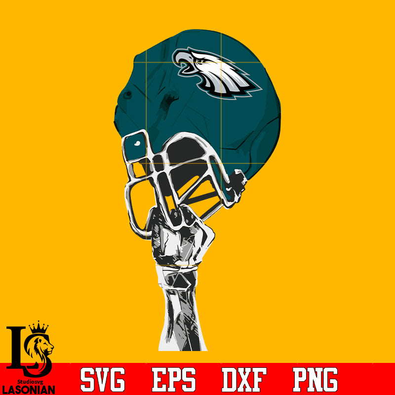 Philadelphia Eagles hand helmet svg eps dxf png file – lasoniansvg
