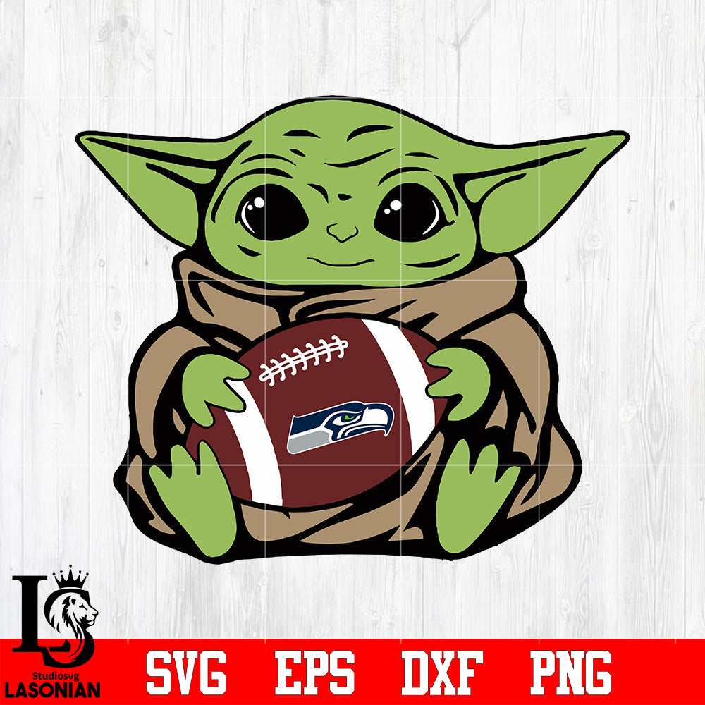 Baby Yoda NFL Seattle Seahawks Star Wars T-Shirt