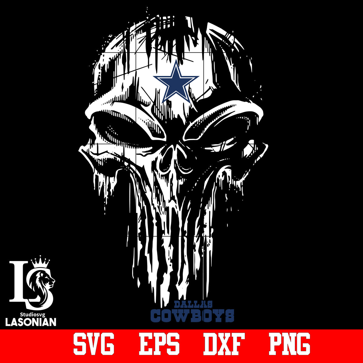 Dallas Cowboys Skull - Dallas Cowboys Skull - Sticker