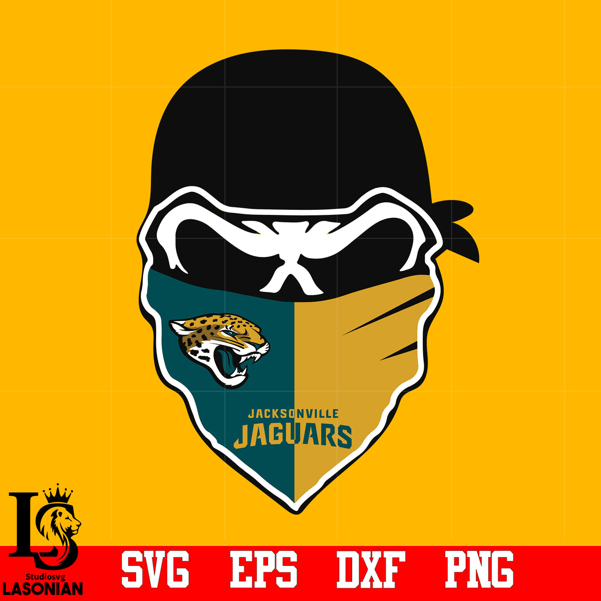 Skull Jacksonville Jaguars svg,eps,dxf,png file – lasoniansvg