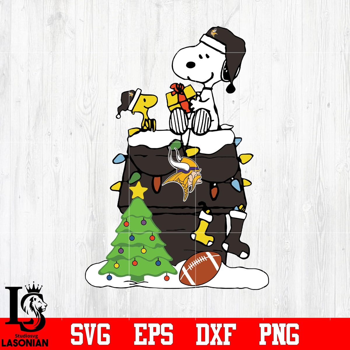 Snoopy merry christmas NFL Minnesota Vikings svg eps dxf png file –  lasoniansvg