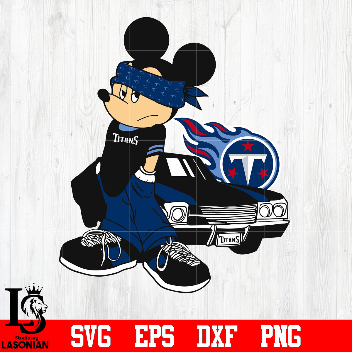 Tennessee Titan Gangster Mickey Mouse svg eps dxf png file