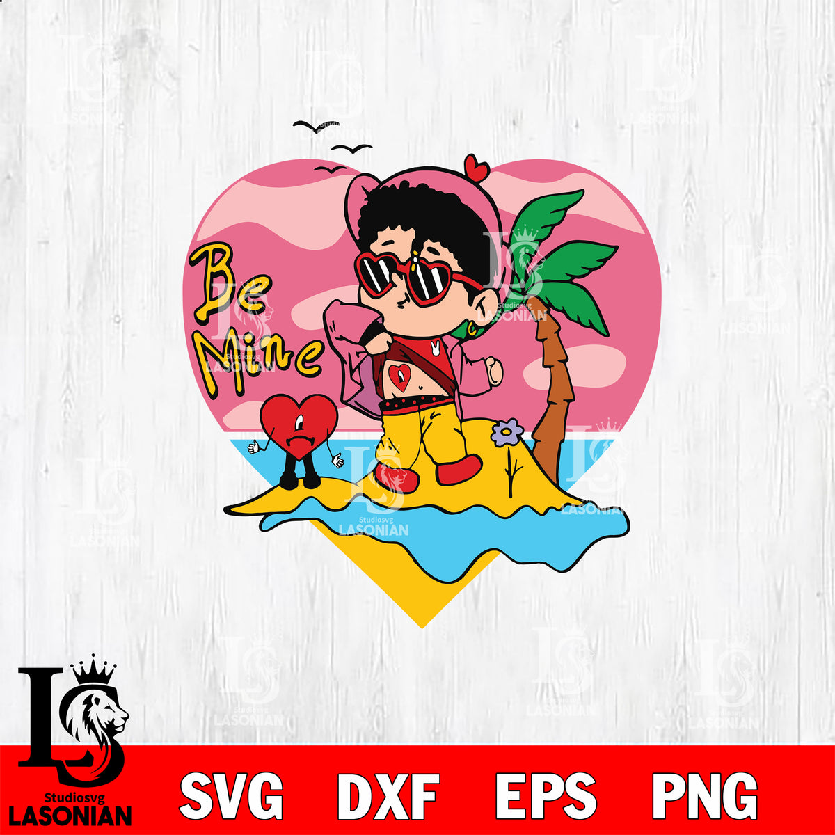 Love Is Bad Bunny Dodgers SVG DXF EPS PNG