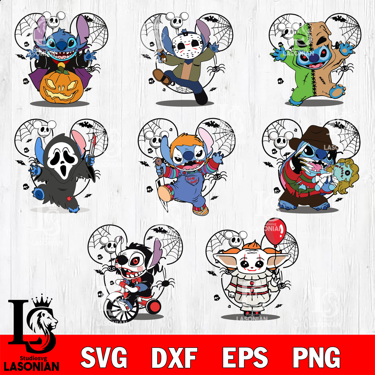 Stitch witch svg, png, dxf, eps digital file HLW0158