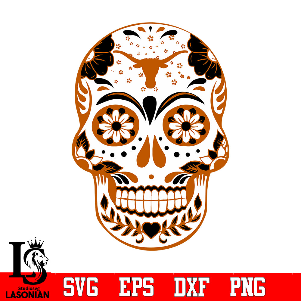 Baseball Sugar Skull Svg 