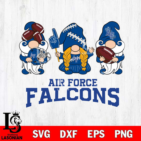 Air Force Falcons 3 Gnomes Football Svg Eps Dxf Png File, Digital Download, Instant Download