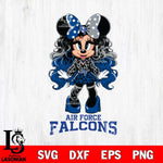 Air Force Falcons Beauty Minnie Mouse Svg Eps Dxf Png File, Digital Download, Instant Download