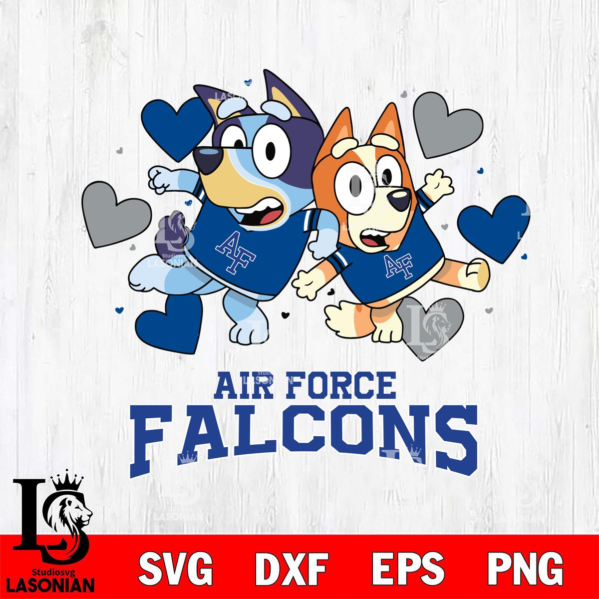 Air Force Falcons Bluey & Bingo 10 – lasoniansvg