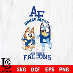 Air Force Falcons Bluey Bingo Dance Mode Svg Eps Dxf Png File, NCAA svg, Digital Download, Instant Download