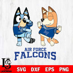 Air Force Falcons Bluey Chilli Sport Svg Eps Dxf Png File, Digital Download, Instant Download